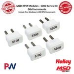 Msd 5100 5900 Series Rpm Modules White Set Of Five W/ Odd Increments #87451. Fixed Price $96.32.