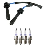 Ngk Wire Set & Denso Double Platinum Spark Plugs Kit For Sephia Spectra 1.8 L4. Fixed Price $78.95.