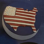 Gare 3766 Ceramic Slip Mold United States Round Trinket Box Lid Patriotic 4.75". Fixed Price $18.74.
