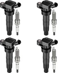 Bdfhyk Ignition Coils UF611 And Iridium Spark Plug XP6203 Compatible With.... Fixed Price $72.99.