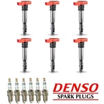 6X Ignition Coils + Denso Spark Plugs Pack For Audi A4 A8 Q5 Q7 R8 S4 Vw. Fixed Price $184.00.