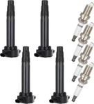 Ocpty 4 Ignition Coils With Iridium Spark Plugs Fits IC637 UF557 C1587 For.... Fixed Price $65.11.