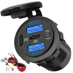 Dual Pd Usb Ports & Quick Charge 3.0 12V Outlet With Swi.... Fixed Price $24.11.
