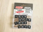 Msd 3415 Shrink Sleeve, Numbered For Cylinders Black With White Numbers Set. Fixed Price $25.57.