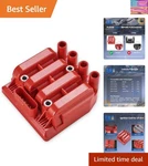 Red Ignition Coil Pack Compatible With Volkswagen Golf Jetta Beetle 1998 1999.... Fixed Price $88.77.