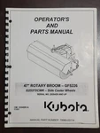 Kubota 47" Rotary Broom GF5226 Operator's Manual Part # 7006003114. Fixed Price $36.30.