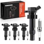 A-premium Set Of 4 Ignition Coil (UF-652) & Spark Plugs (93815), Black. Fixed Price $81.81.