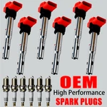 6X Oem Ignition Coils & Iridium Spark Plugs For Audi A4 A6 Q5 S5 3.0L 3.2L UF529. Fixed Price $84.64.