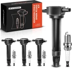A-premium Set Of 4 Ignition Coil Pack And Iridium Spark Plugs Black. Fixed Price $91.99.