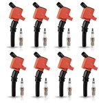 Ena Set Of 8 Red Ignition Pack And Platinum Coils + Spark Plugs. Fixed Price $121.90.
