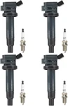Pcs Ignition Coil Pack Spark Plugs Set Corolla Matrix Celica 1.8L UF247 C1249. Fixed Price $77.61.