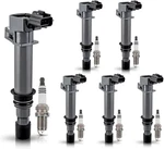 Ena 6 UF270 Ignition Coil Black Packs And Spark Plugs. Fixed Price $118.99.