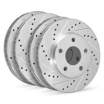 For Volkswagen Atlas Cross Sport 20-26 Brake Rotor Set Drilled & Slotted Front. Fixed Price $456.16.
