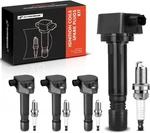 A-premium Set Of 4 Ignition Coil Pack And Iridium Spark Plugs Black. Fixed Price $97.60.