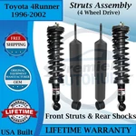 Monroe Oem Front Struts & Rear Shocks For 1996-2002 Toyota 4RUNNER 4WD 9YR Warr.. Fixed Price $310.24.