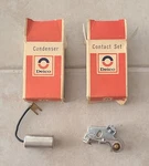 New Delco Remy # 203 / 1928111 Ignition Condenser For Gm, Plus Contact Set. Fixed Price $23.50.
