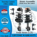 Monroe Oem Front Struts W/sway Bar For 1992-1996 Toyota Camry Lifetime Warranty. Fixed Price $324.90.