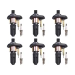 Set Of 6 Ignition Coil Pack And Spark Plugs Iridium Compatible With 2002 2003.... Fixed Price $132.55.