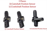 3 Pieces , 2 Camshaft) & 1 Crankshaft Position Sensor Fits: Nissan Infiniti. Fixed Price $38.00.