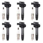 Set Of Ignition Coil Pack And Spark Plugs Fits 3.7 3.5 V6 Ford Edge.... Fixed Price $133.90.