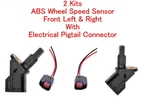 2 Abs Wheel Speed Sensor W/connector Front L/r Fits Ford Jaguar Lincoln Volvo. Fixed Price $29.00.
