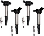 Ignition Coils Pack And Spark Plugs 0986AG0711 UF596 UF619 Compatible. Fixed Price $69.01.